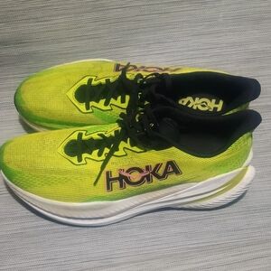 Hoka Men's Neon Yellow Green Athletic Running Shoes